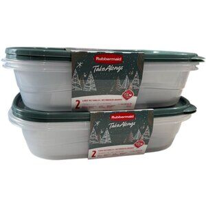 Rubbermaid TakeAlong Rectangle Food Storage Containers 4 Pack